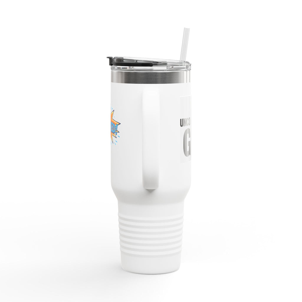 Insulated Travel Mug with Fun Designs, 40oz Coffee Tumbler for On-the-Go, Unique Gift for Travelers, Work, and Friends