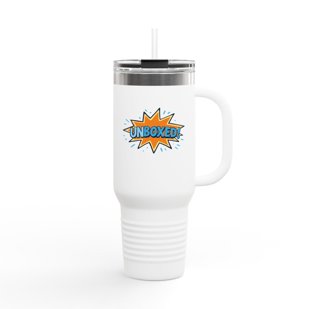Insulated Travel Mug with Fun Designs, 40oz Coffee Tumbler for On-the-Go, Unique Gift for Travelers, Work, and Friends